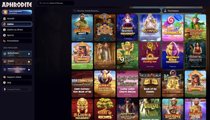Image: Découvrez l'Univers Enchanté d'Aphrodite Casino - Bonus et Jeux en Ligne